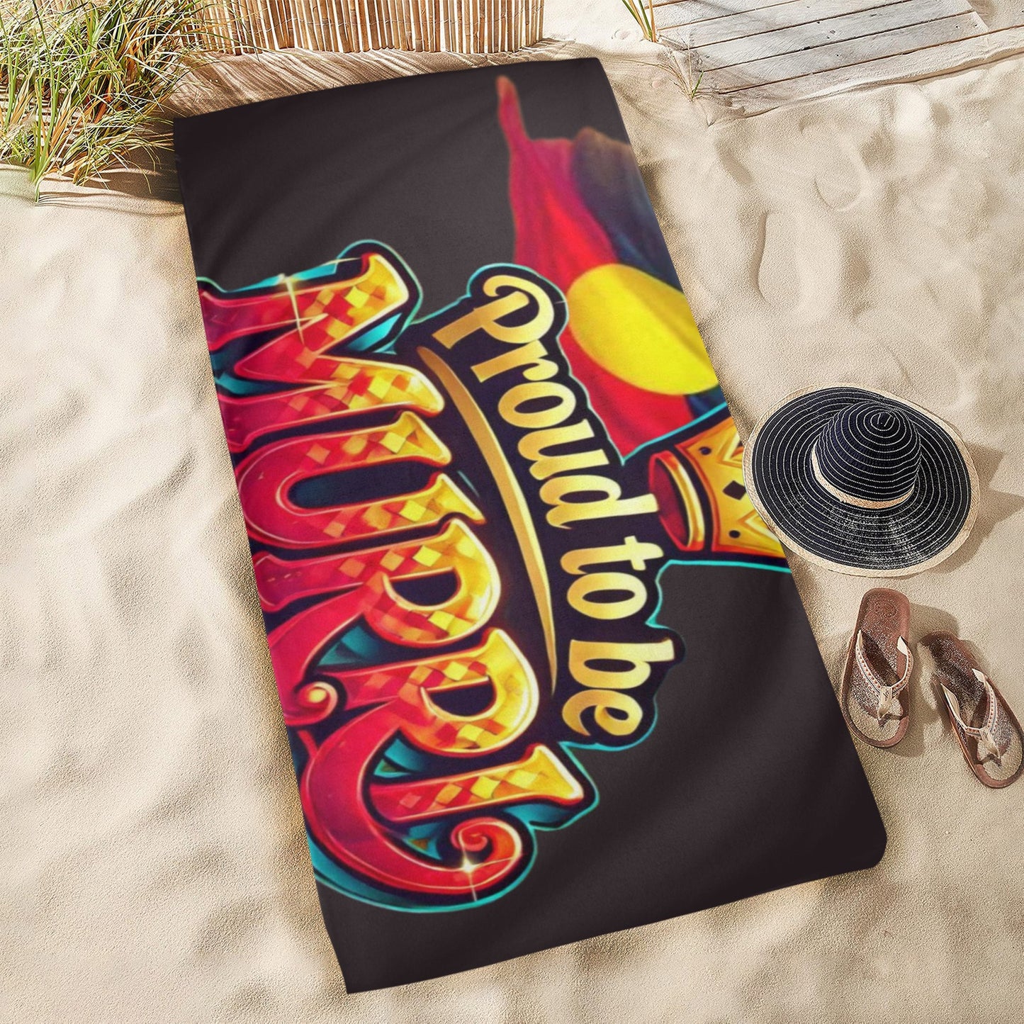 Proud to be Murri Beach Towel