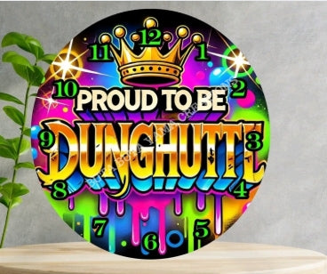 Proud to Be Dunghutti Wooden Clock