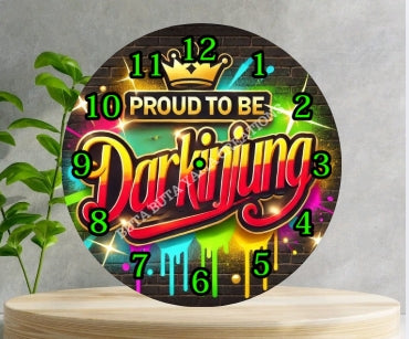 Proud to Be Darkinjung Wooden Clock