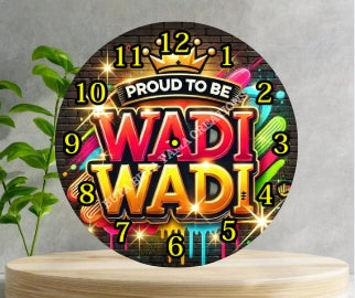 Proud to Be Wadi Wadi Wooden Clock