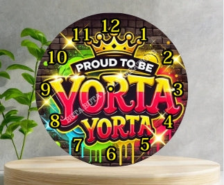 Proud to be Yorta Yorta Wooden Clock