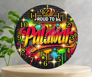 Proud to be Palawah Wooden Clock