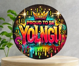 Proud to be Yolngu Wooden Clock