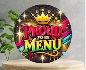 Proud to be Menu Wooden Clock