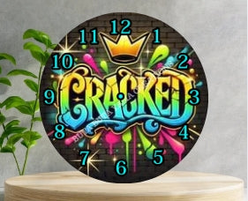 Cracked Wooden Clock