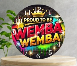Proud to be Wemba Wemba Wooden Clock