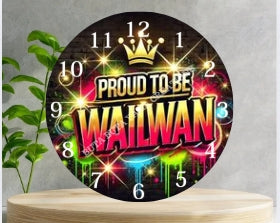 Proud to be Wailwan Wooden Clock