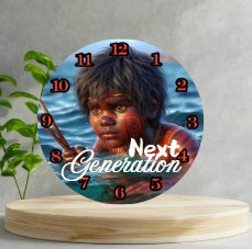 Next Generation Spear Fishing Wooden Clock