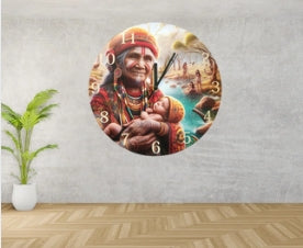 Grandmothers Spirit Wooden Clock