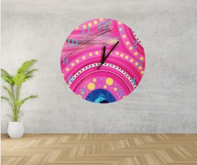 Neighbouring Countries Wooden Clock