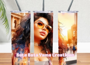 Black Queen in the City 20 oz Bluetooth Speaker Tumbler