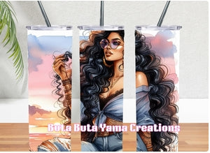 Black Queen at Sunset 20 oz Bluetooth Speaker Tumbler