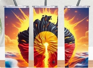 20oz Bluetooth Speaker Aboriginal Flag Lava Tumbler