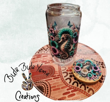 Seahorse 16oz Glass Libbey