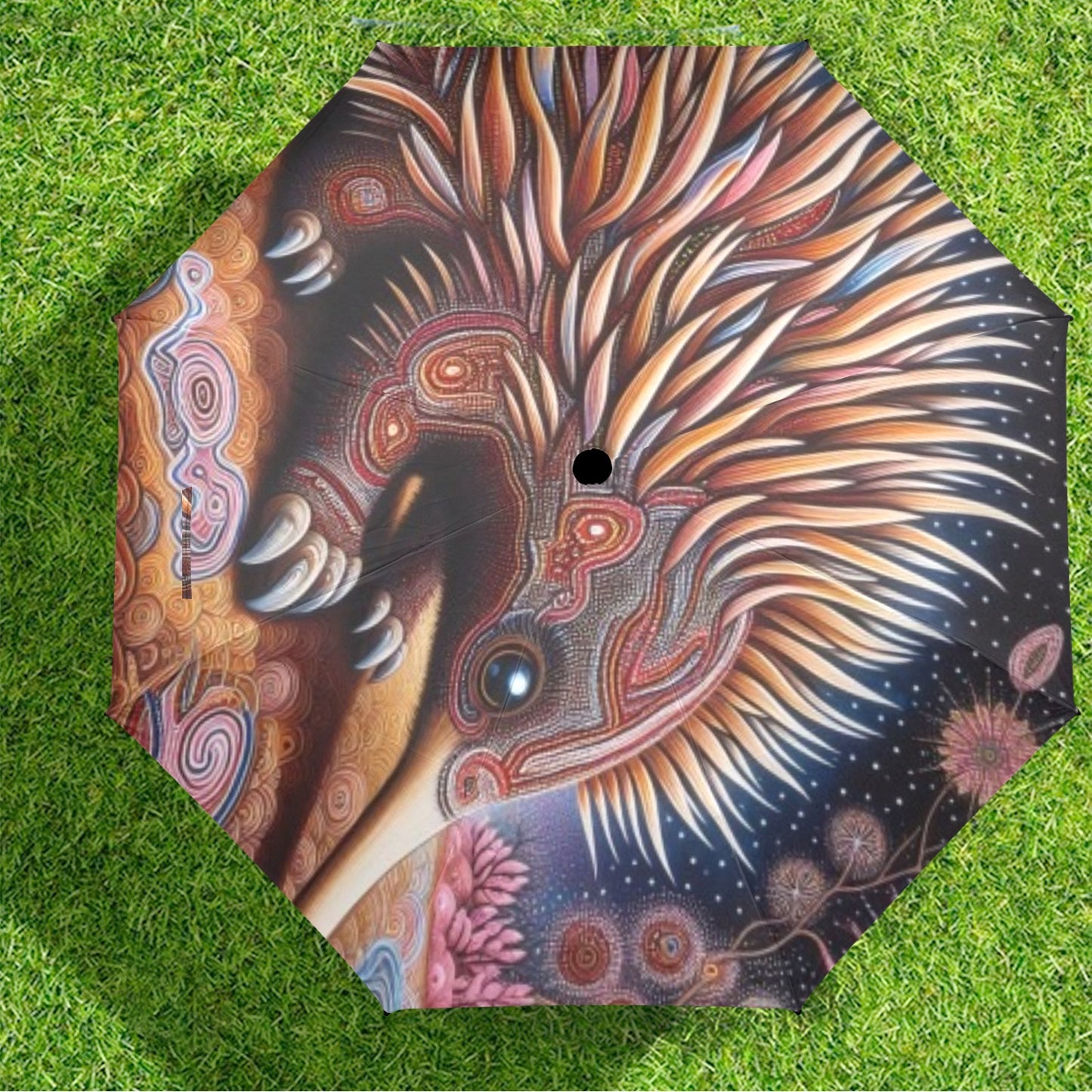 Echidna Umbrella Semi-Automatic Foldable Umbrella