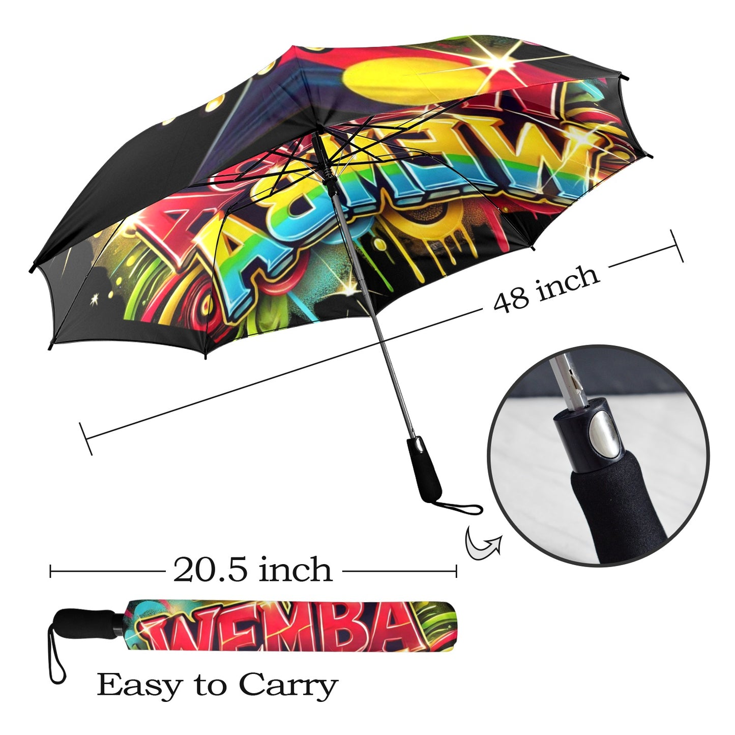Proud To Be Wemba Wemba Umbrella Semi-Automatic Foldable Umbrella