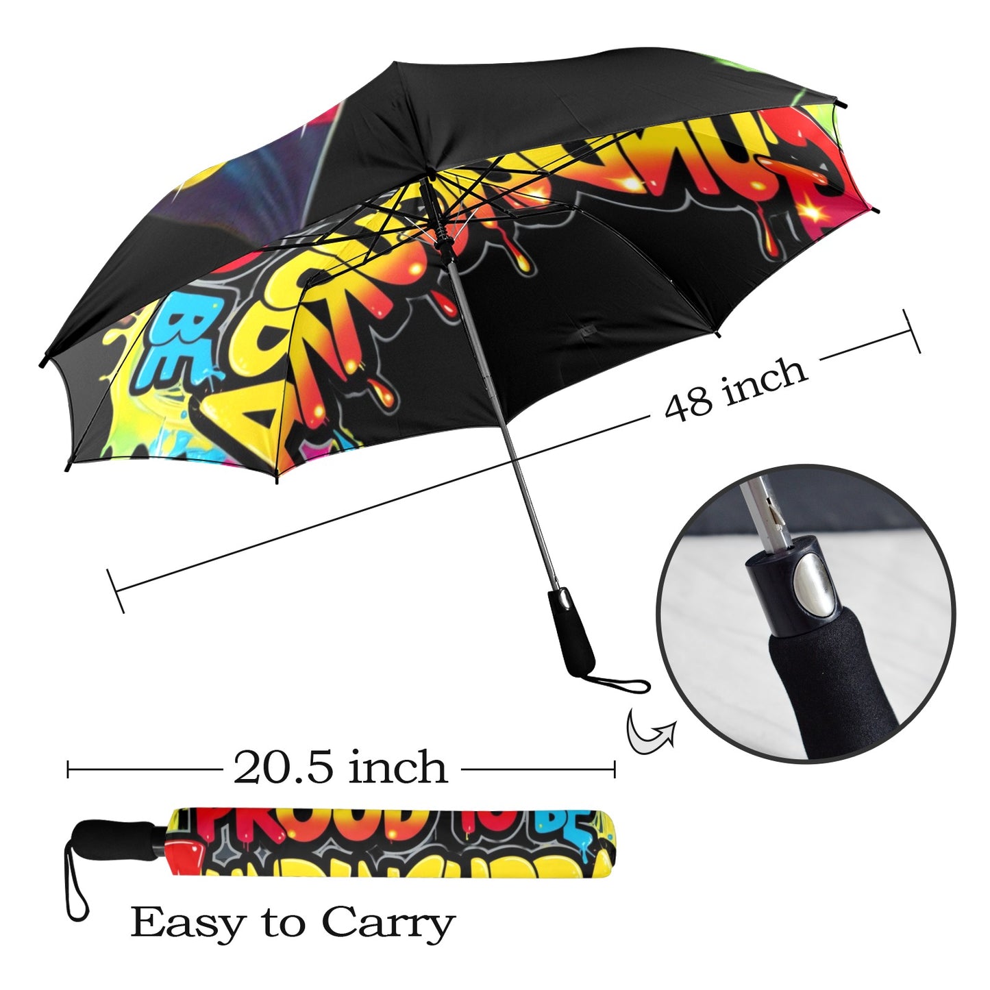 Proud To Be Gundungurra Umbrella Semi-Automatic Foldable Umbrella