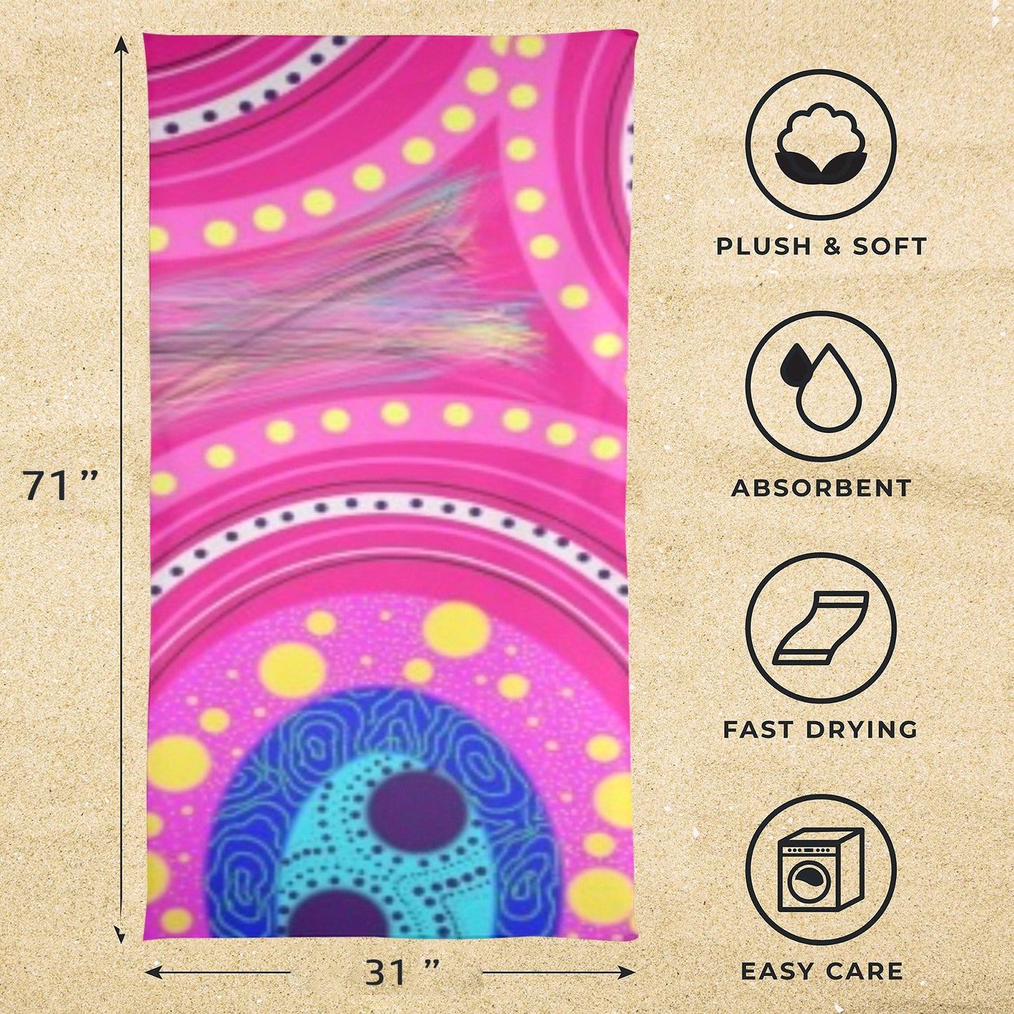 Neighbouring Countries Beach Towel Beach Towel