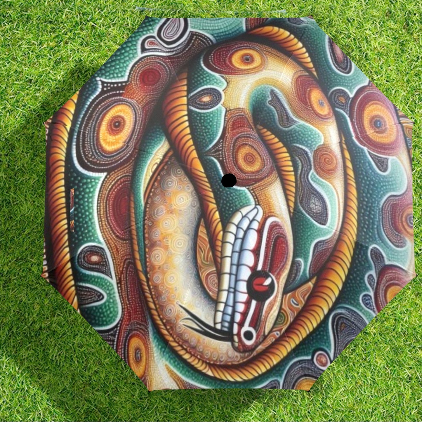Aborignal Snake Semi-Automatic Umbrella