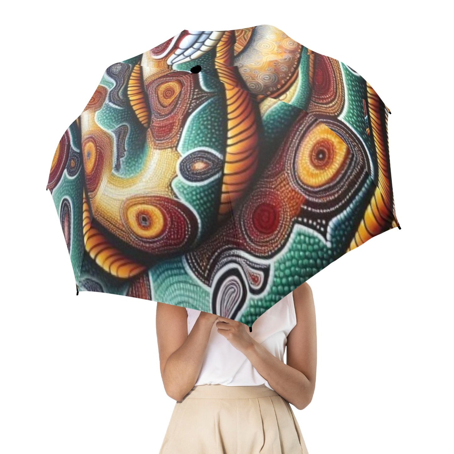 Aborignal Snake Semi-Automatic Umbrella