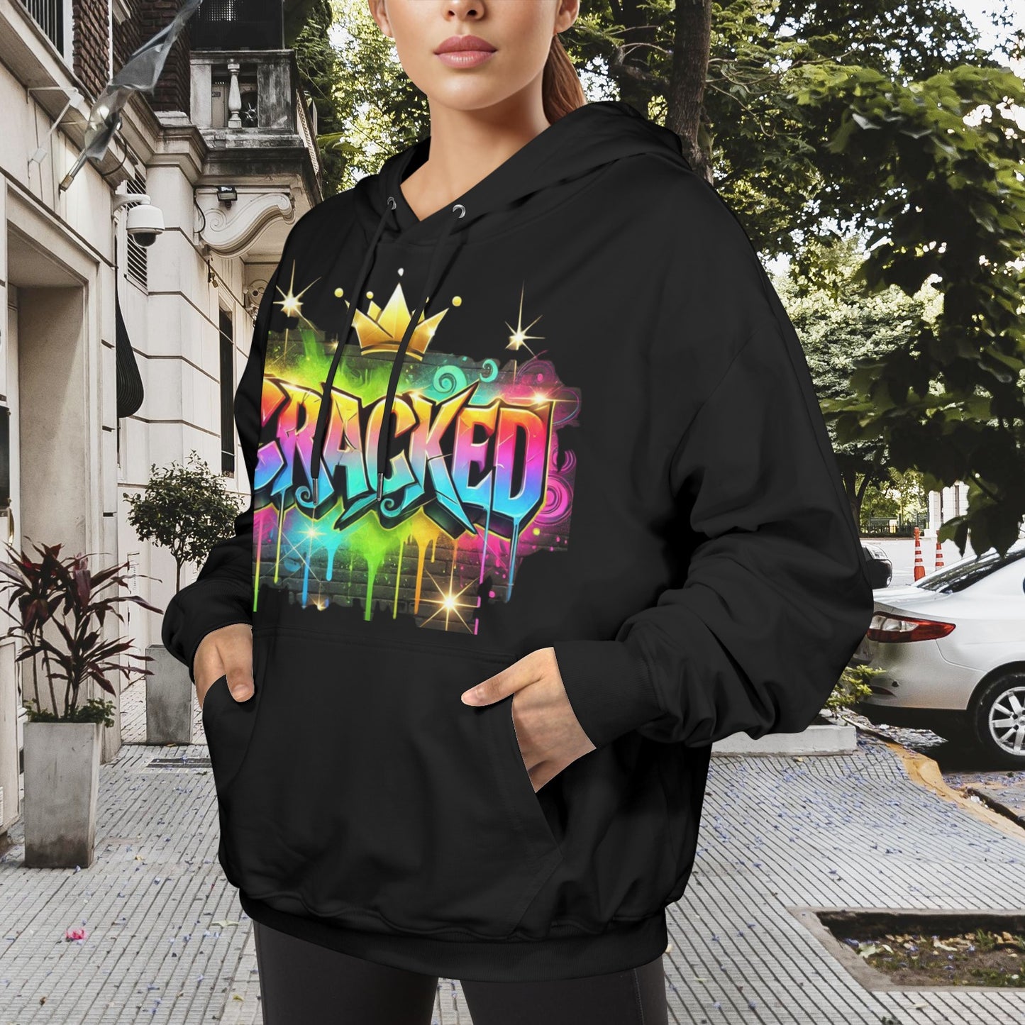 Cracked Womens Hoodie