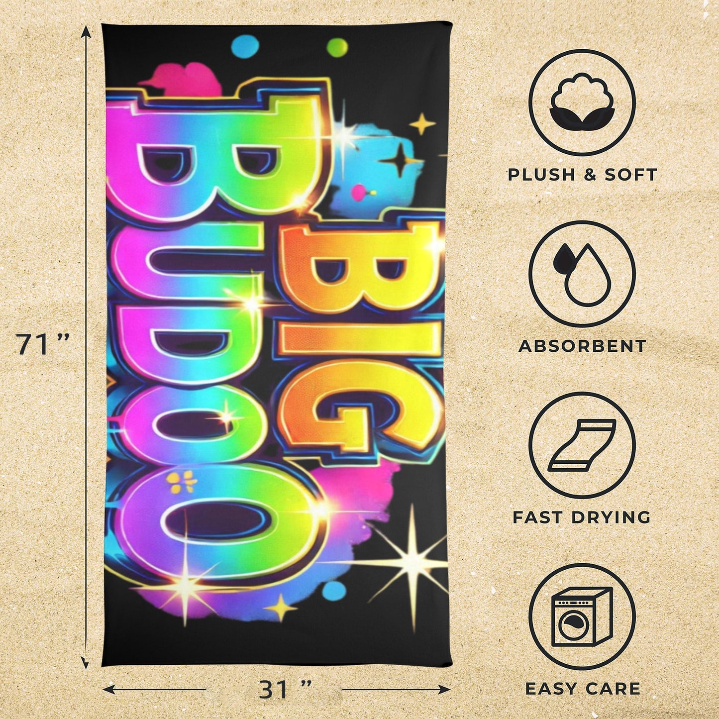 Big Budoo Beach Towel