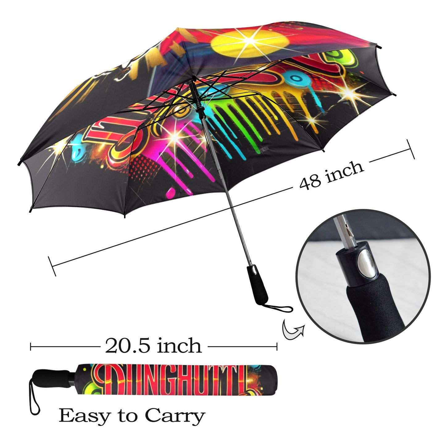 Proud to Be Dunghutti Umbrella Semi-Automatic Foldable Umbrella