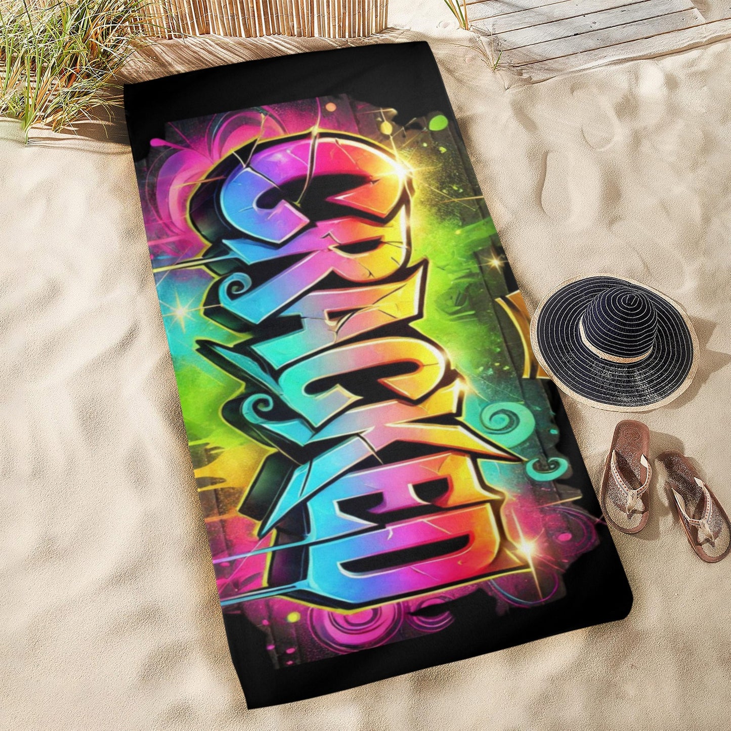 Cracked Beach Towel