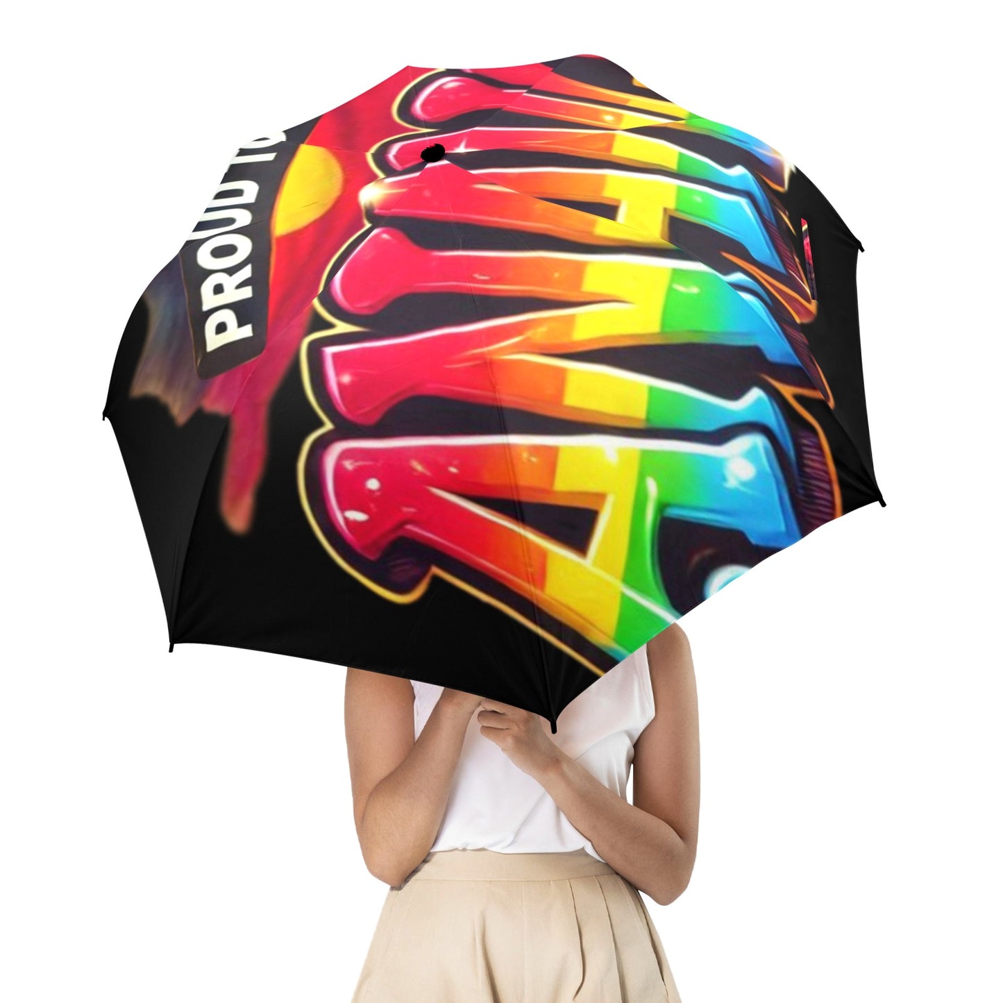 Proud To Be Anangu Umbrella Semi-Automatic Foldable Umbrella