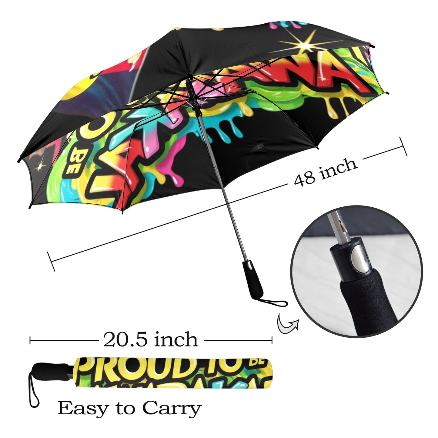 Proud To Be Awabakal Umbrella Semi-Automatic Foldable Umbrella